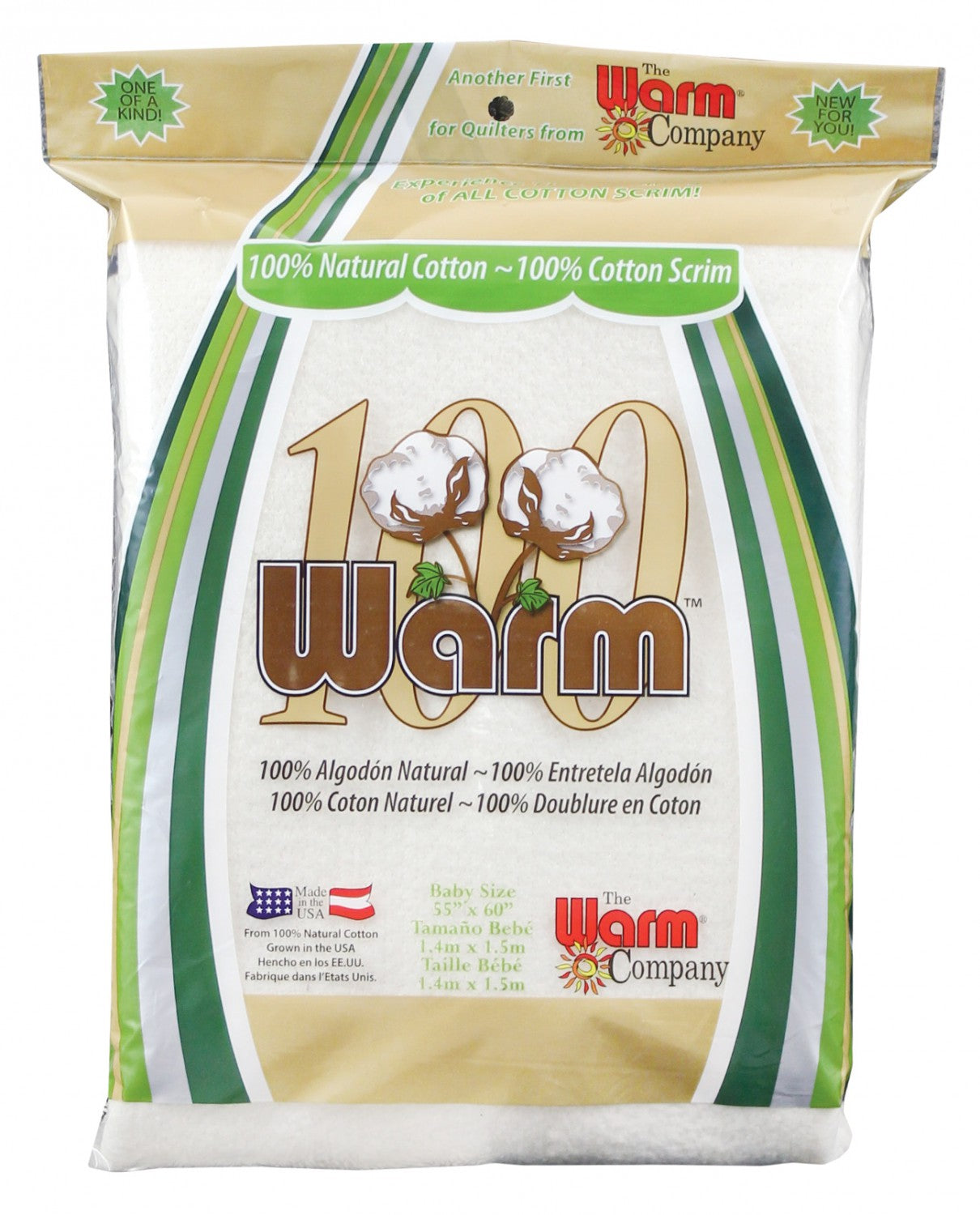 Warm 100% Cotton - 55 Inch by 60 Inch - Crib