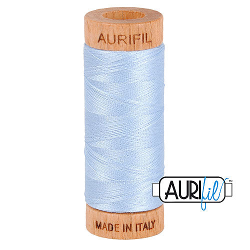 Aurifil Mako 80wt Cotton 274 m (300 yd.) spool - 2710 Light Robins Egg