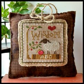 Little Sheep Virtue No.8 'Wisdom' Cross Stitch Pattern Little House Needleworks