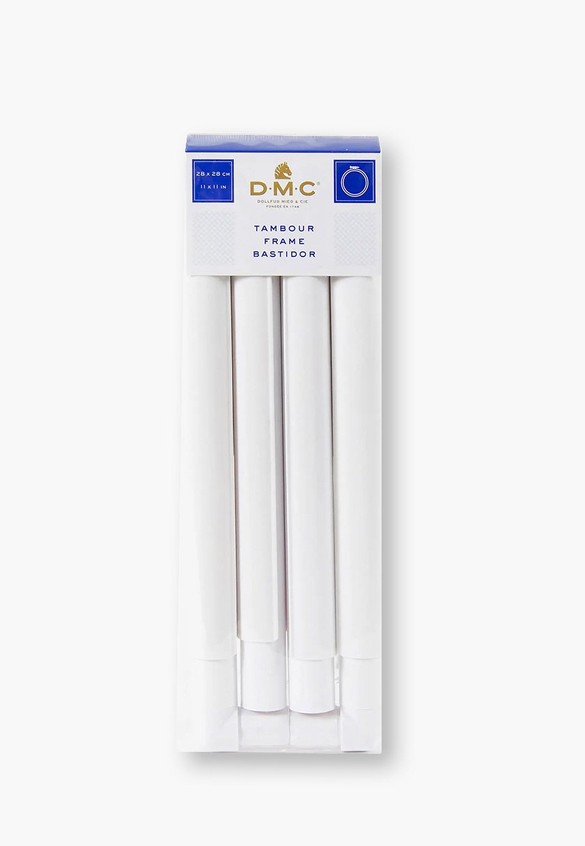 DMC – Cercle de broderie carré blanc 28 × 28 cm