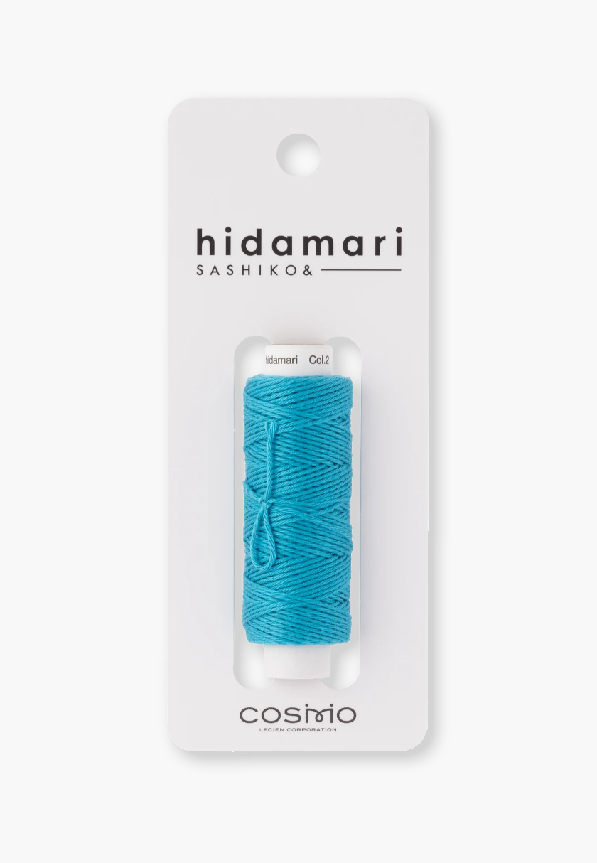 COSMO Hidamari Sashiko Thread 88 – Color 2 Caribbean Sea – 100% Solid Cotton