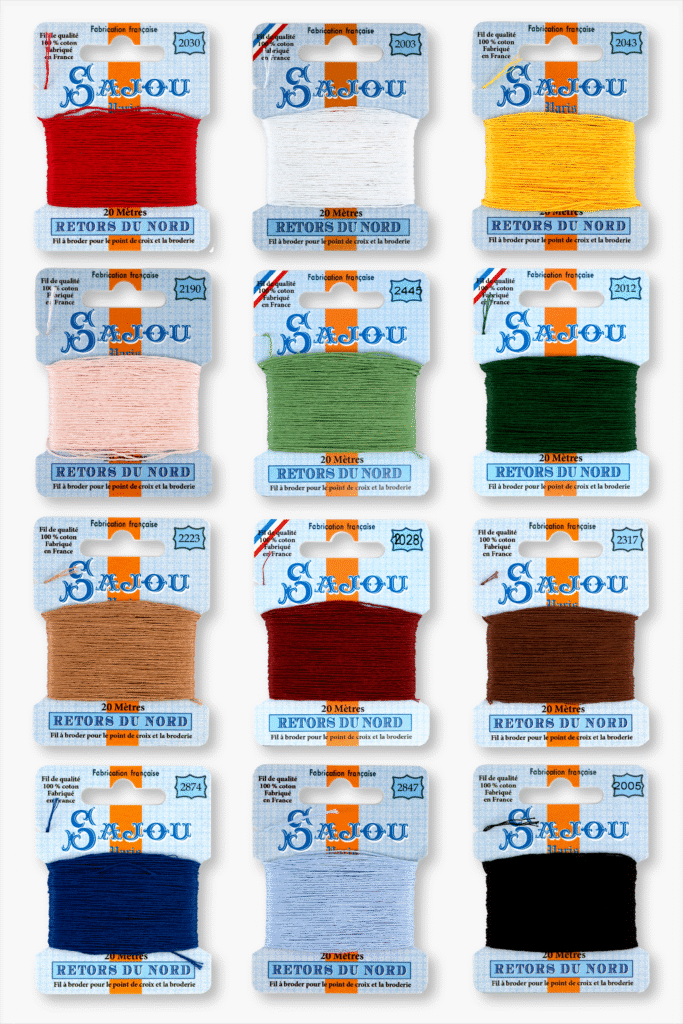 Maison Sajou – Embroidery floss Retors du Nord 12 essential tones box