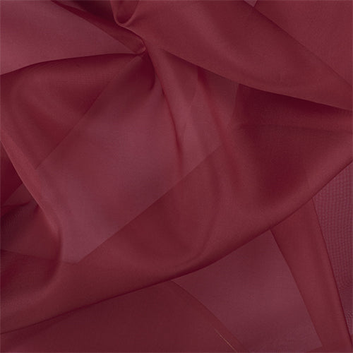 Runway Silks Antique Red Silk Organza Fabric - Reorderable