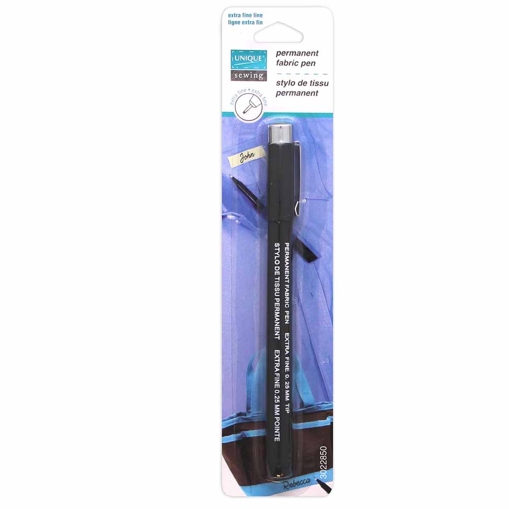 Unique Sewing Permanent Fabric Pen - Black - Extra Fine Point #3022850