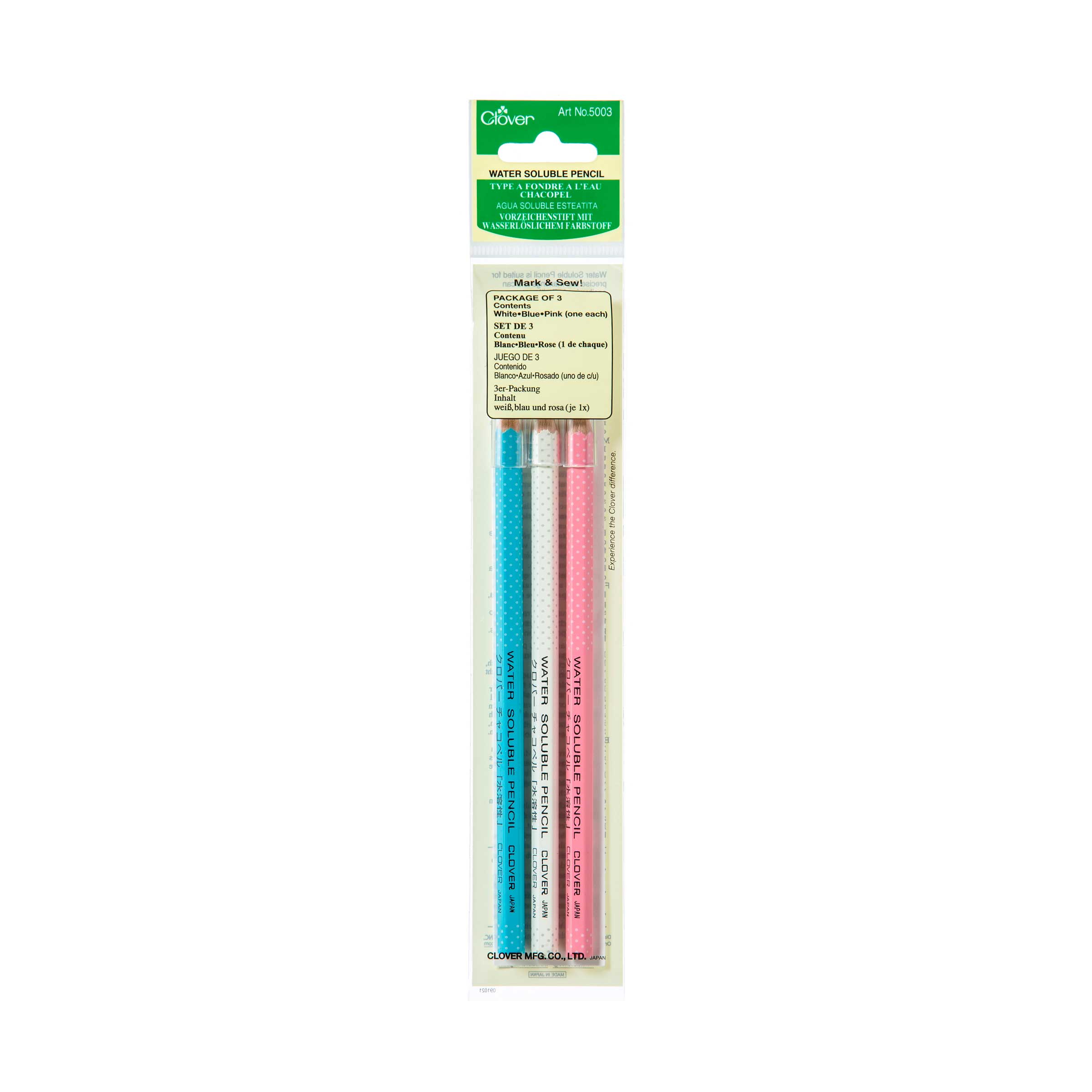 CLOVER SOLUBLE PENCIL PK 3