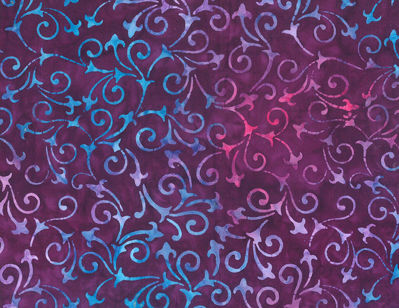 Delicate Scroll 1400 22170 334 Burgundy