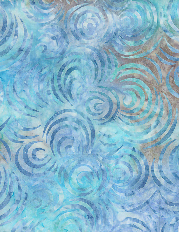 Drifting Leaves 1400 22181 442 Blue/Brown
