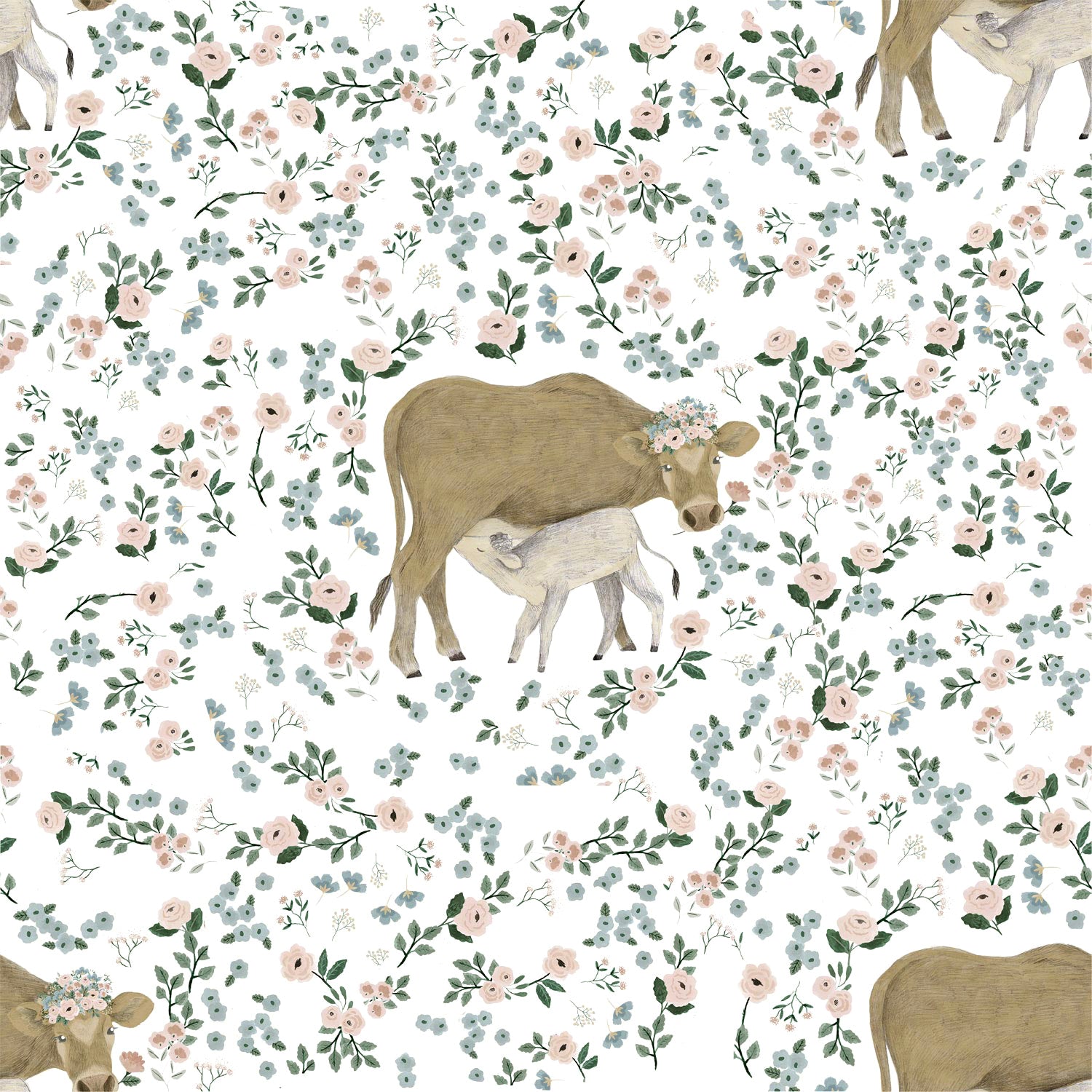 Pretty Cow Jersey J39 95% Cotton/5% Elastane 57"-59" wide