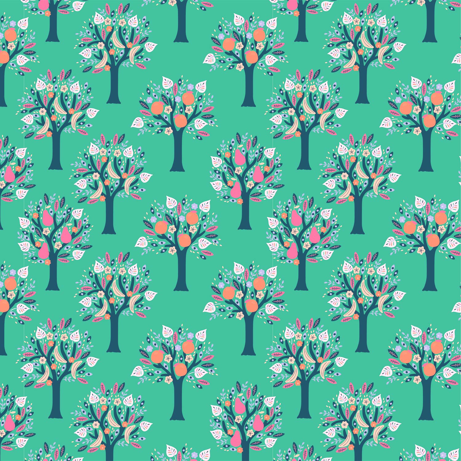 Tulum Trees Poplin P99 57"-59" wide