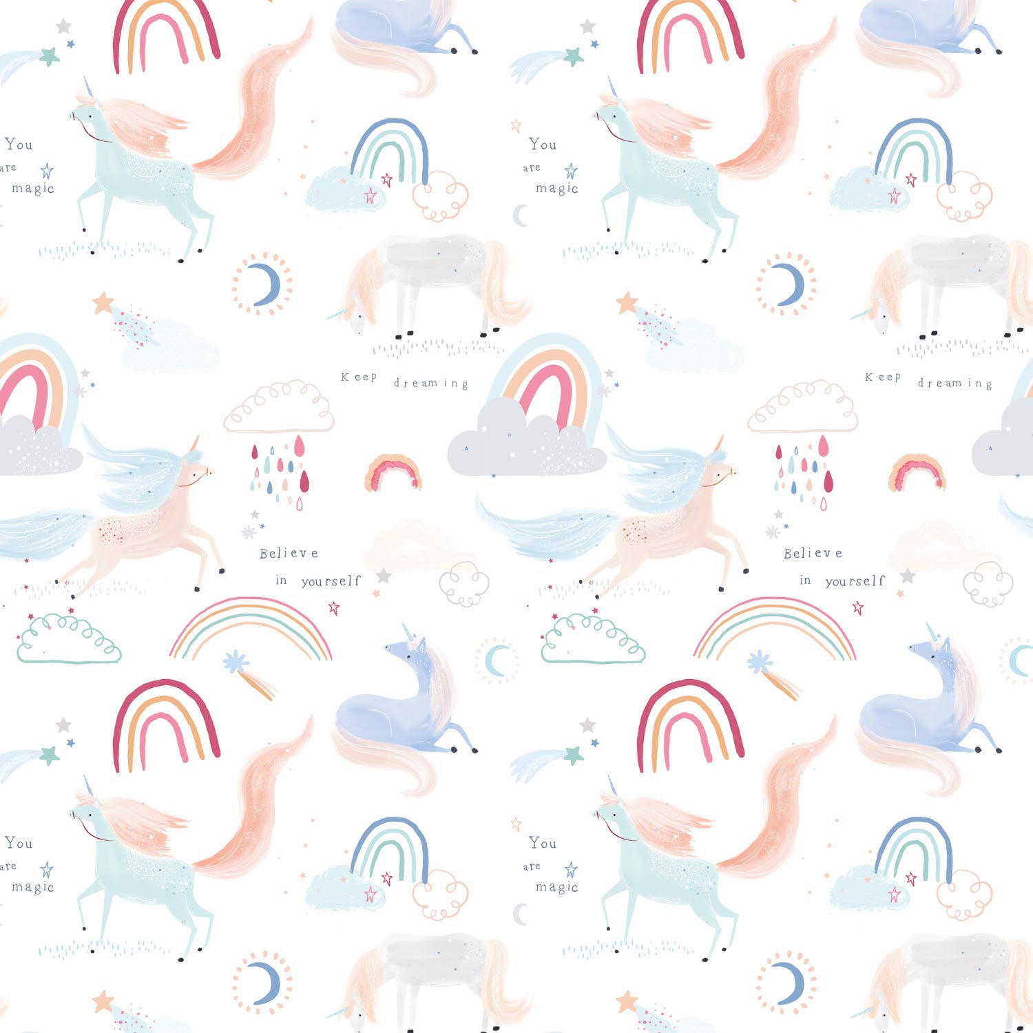 Unicorn is in the Air Poplin P102 57"-59" wide