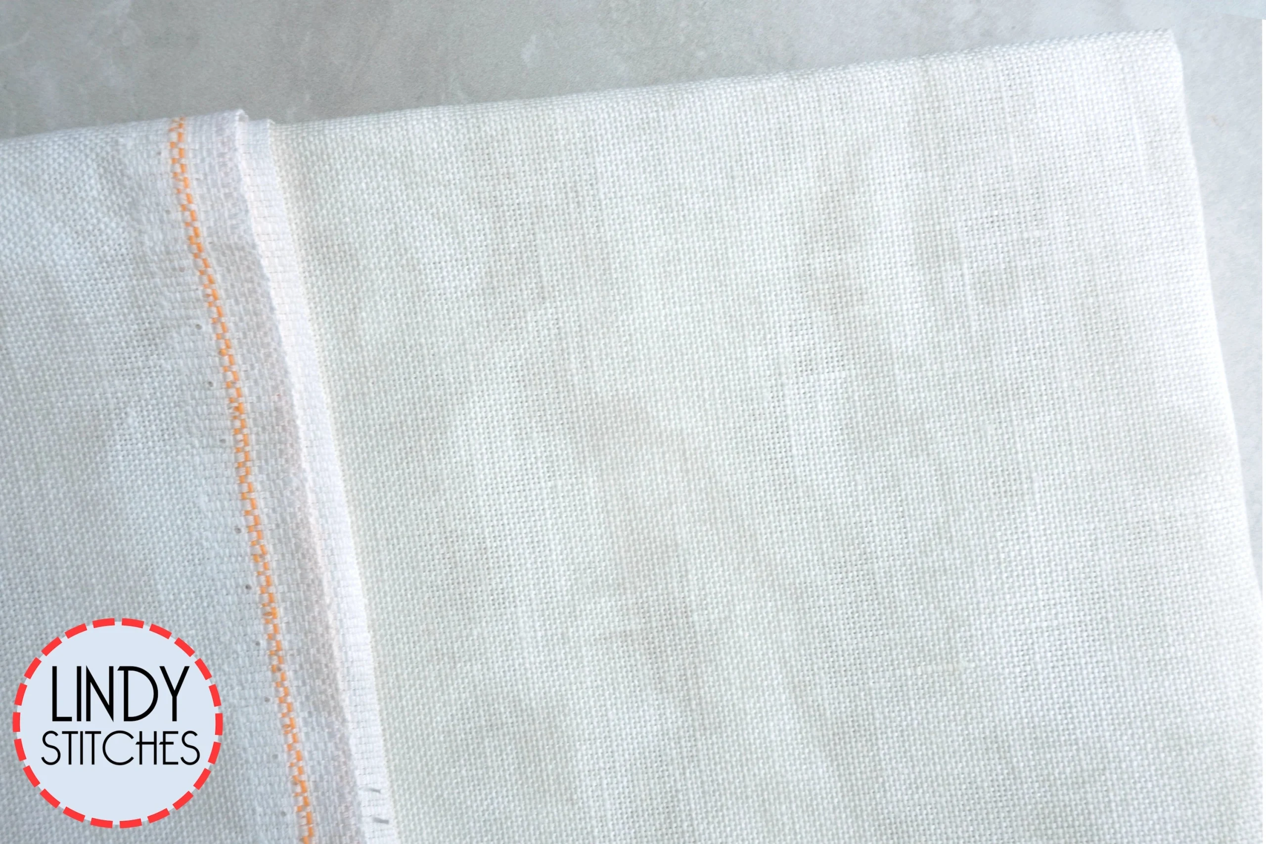 28 count Vintage Smokey White Cashel Linen Fat Quarter by Zweigart