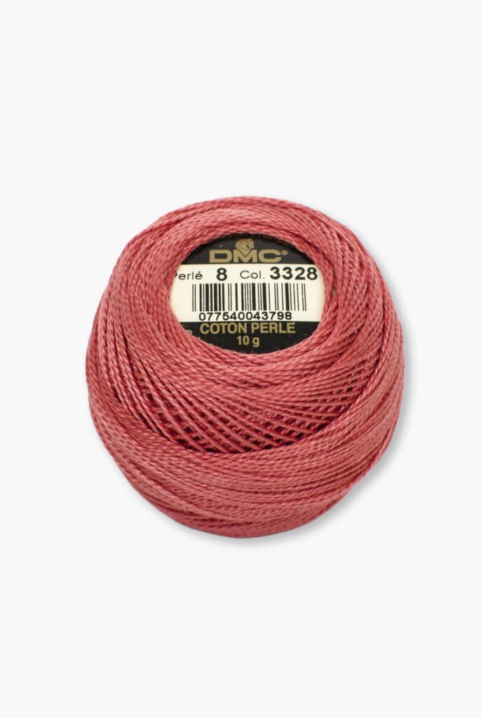 DMC Perlé No. 8 – Colore 3328 – 100% Cotone – Gomitolo da 10 g