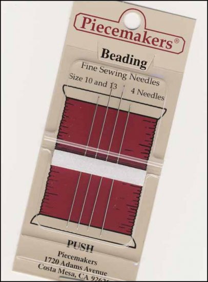 Piecemakers Beading Needles (Sizes 10 & 13 – 4 per card)