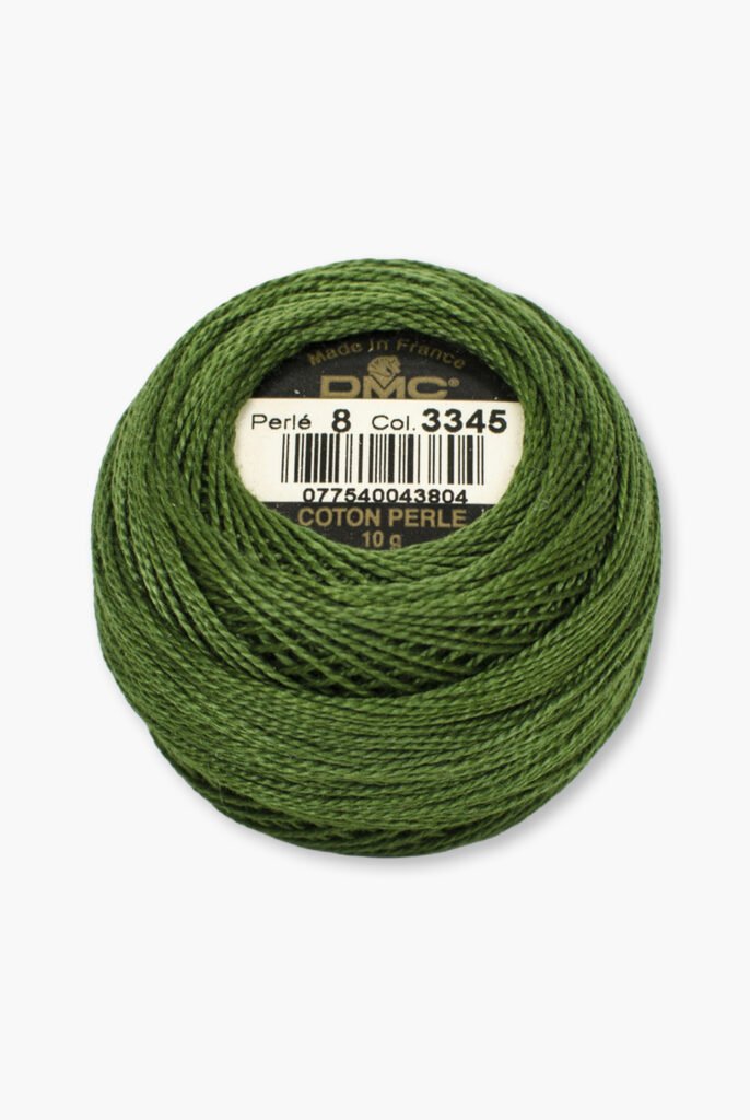 DMC Perlé No. 8 – Colore 3345 – 100% Cotone – Gomitolo da 10 g