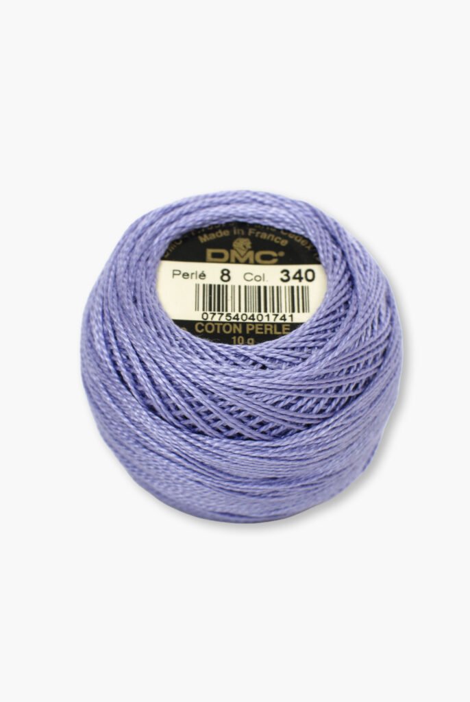 DMC Perlé No. 8 – Color 340 – 100% Cotton – 10 g Thread Ball