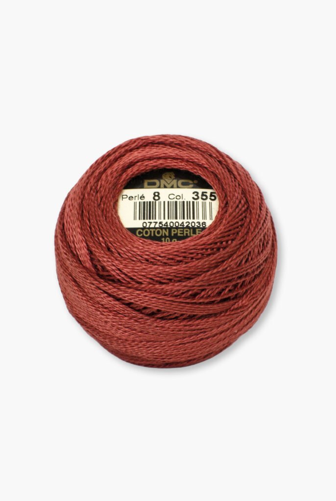 DMC Perlé No. 8 – Colore 355 – 100% Cotone – Gomitolo da 10 g