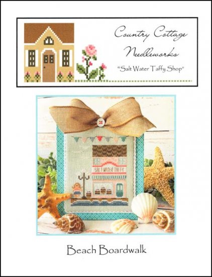 Beach Boardwalk: Part 6 Salt Water Taffy Shop Cross Stitch Pattern by Country Cottage Needleworks