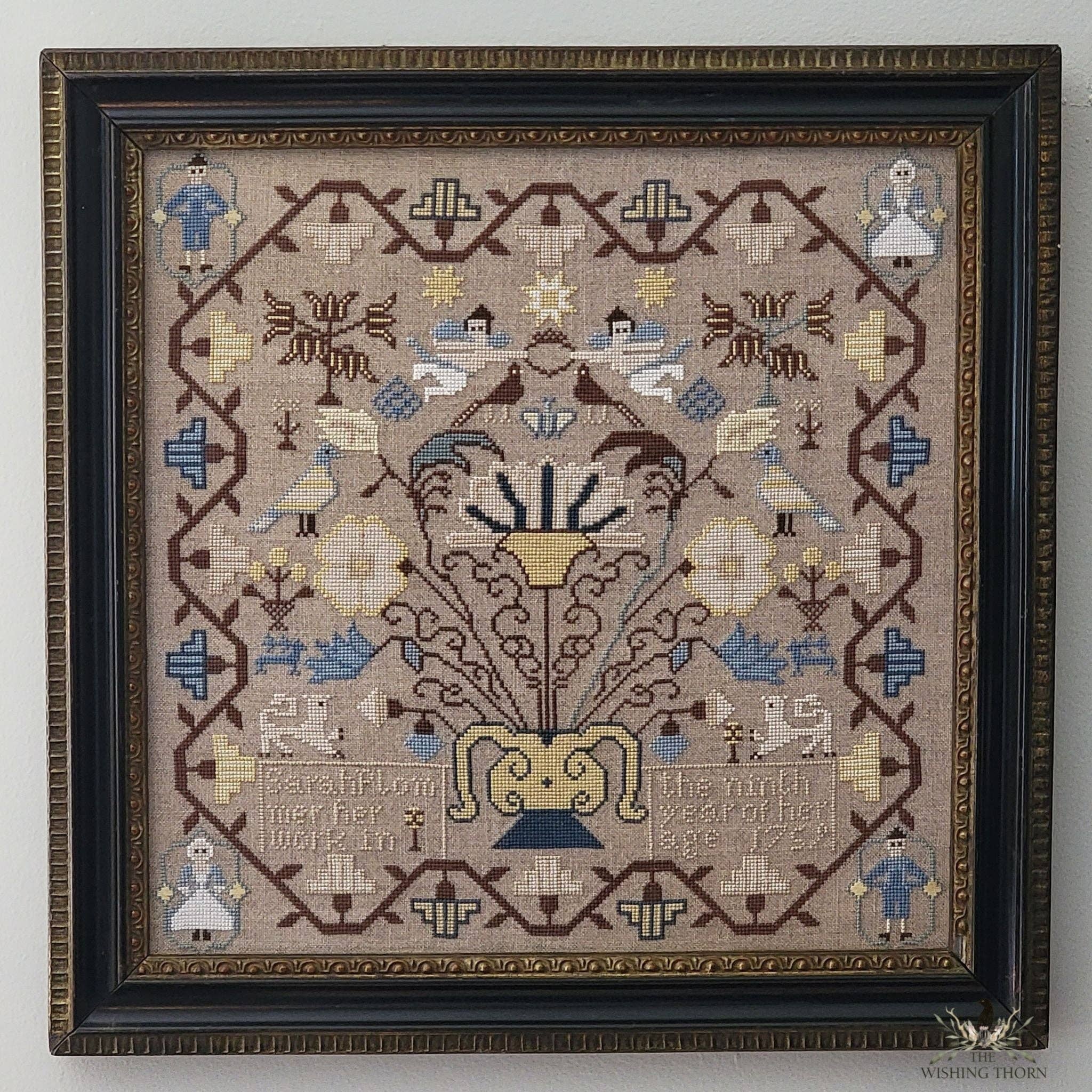 SARAH PLOMMER Sampler Reproduction 1759 Pattern by The Wishing Thorn