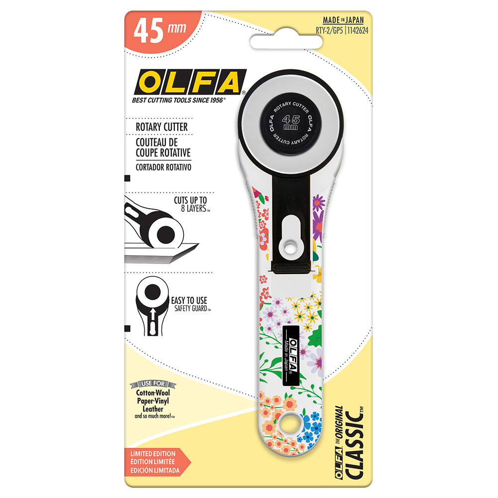 New! Olfa Printed Handle Rotary Cutter 45mm