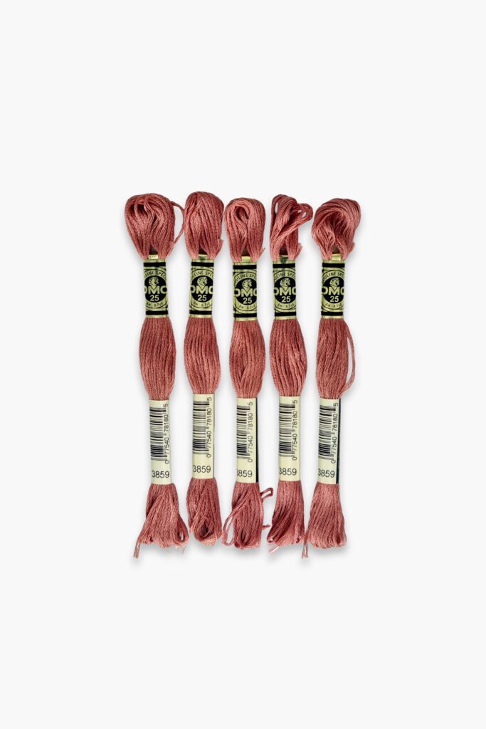 DMC Mouliné Spécial 117 – N° 3859 – Lot de 5 écheveaux de broderie