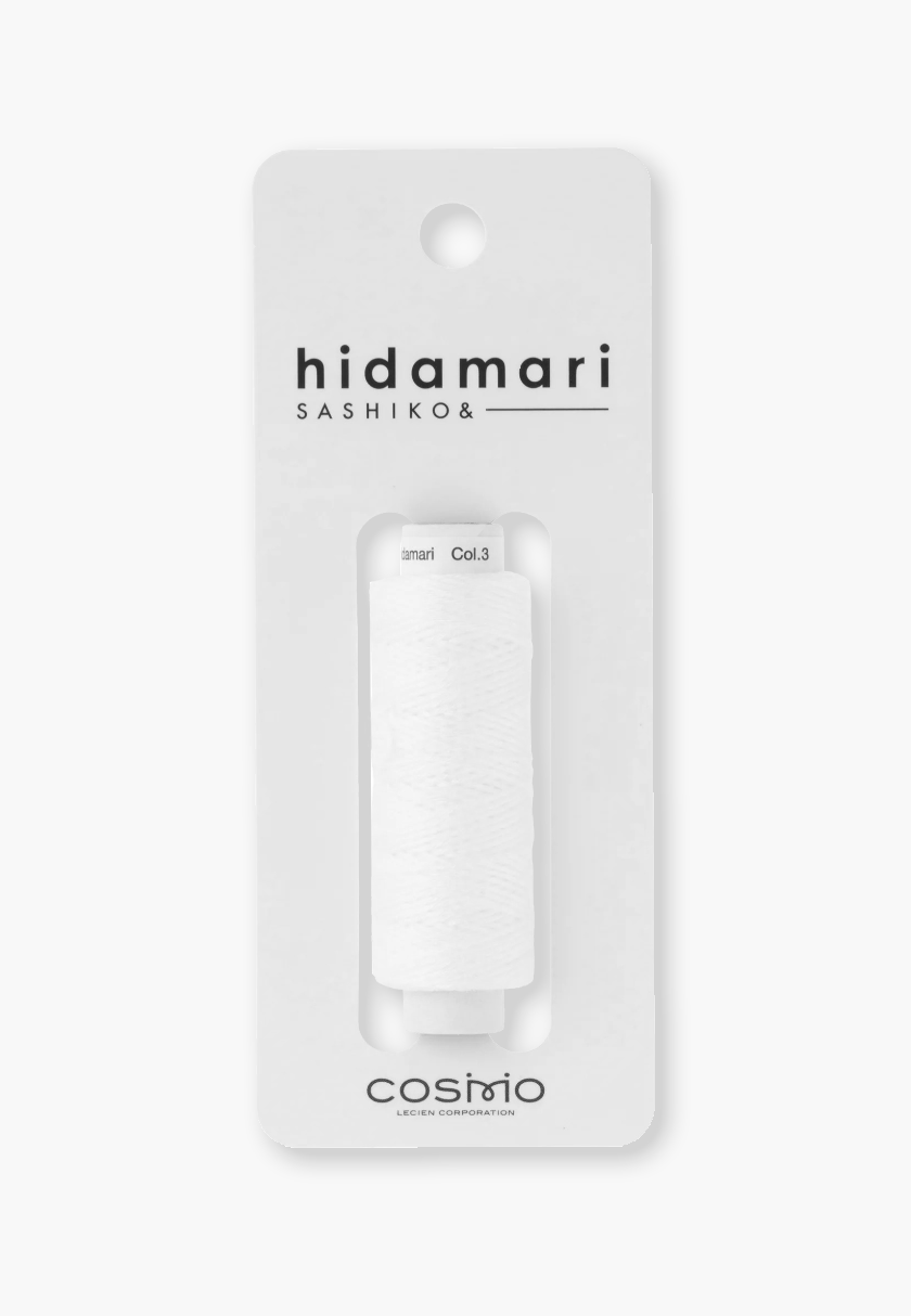 COSMO Hidamari Sashiko Garn 88 – Farbe 3 Schneeweiß – 100% feste Baumwolle
