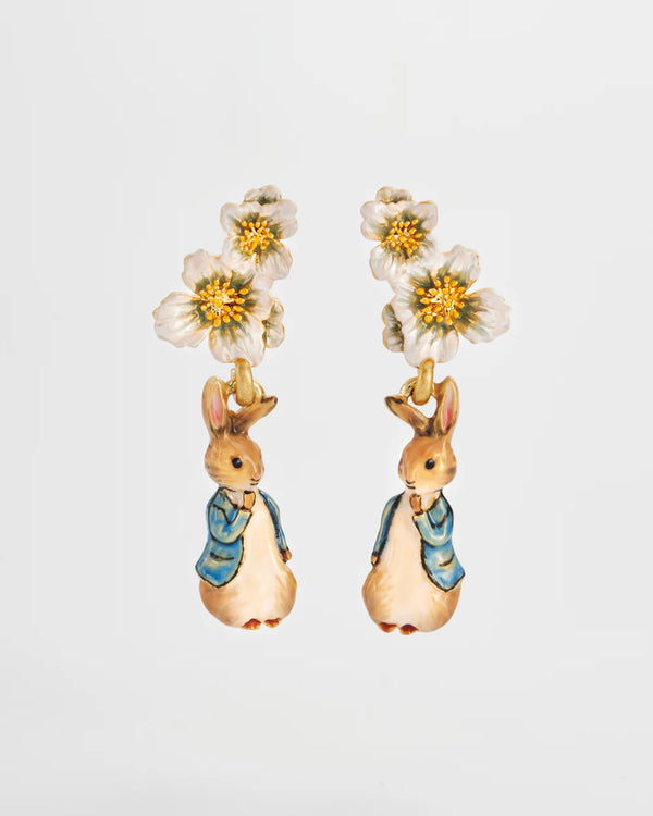 Fable England Peter Rabbit Floral Drop Earrings