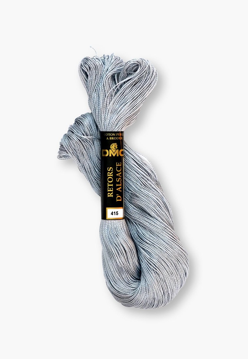 DMC Retors d’Alsace No. 8 – Color 415 – 100% Cotton – 20 g Thread Skein