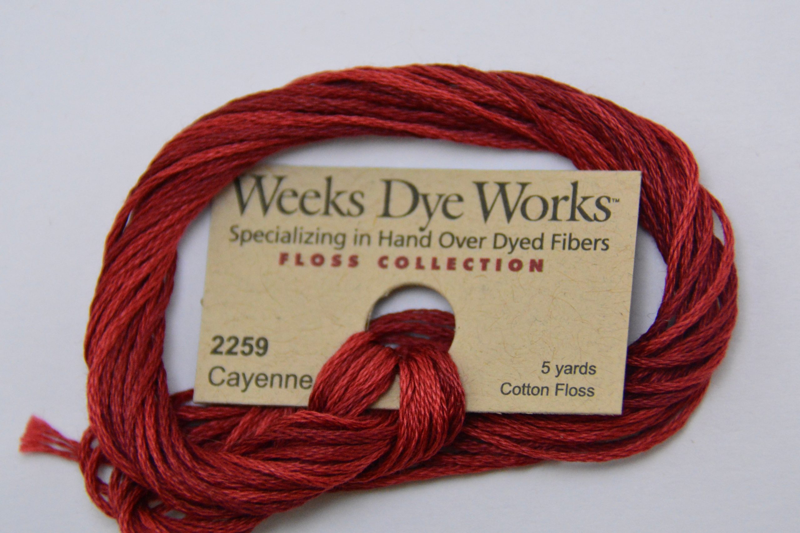 Cayenne 2259 Weeks Dye Works 6-Strand Hand-Dyed Embroidery Floss