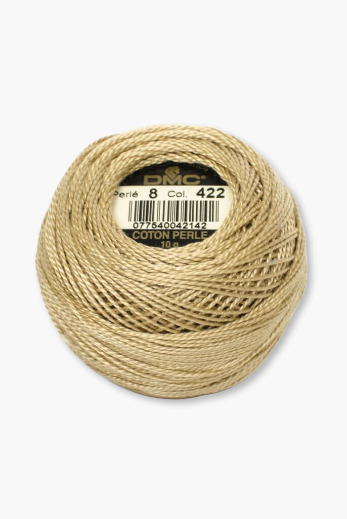 DMC Perlé No. 8 – Couleur 422 – 100% coton – Pelote de fil de 10 g