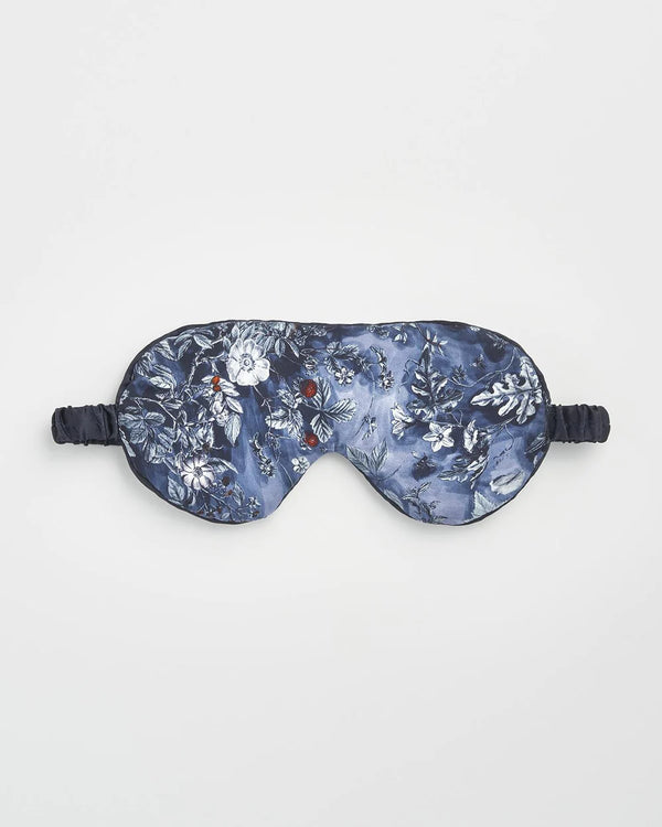 Fable England Nocturnal Garden Sleep Mask Midnight Blue