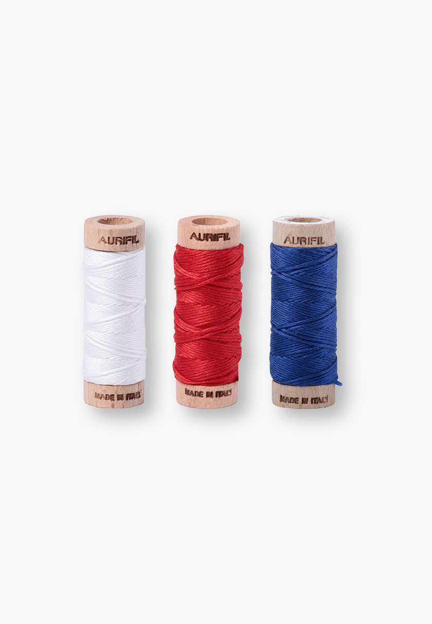 Fil de coton à six brins Aurifil Navy Voyage Collection