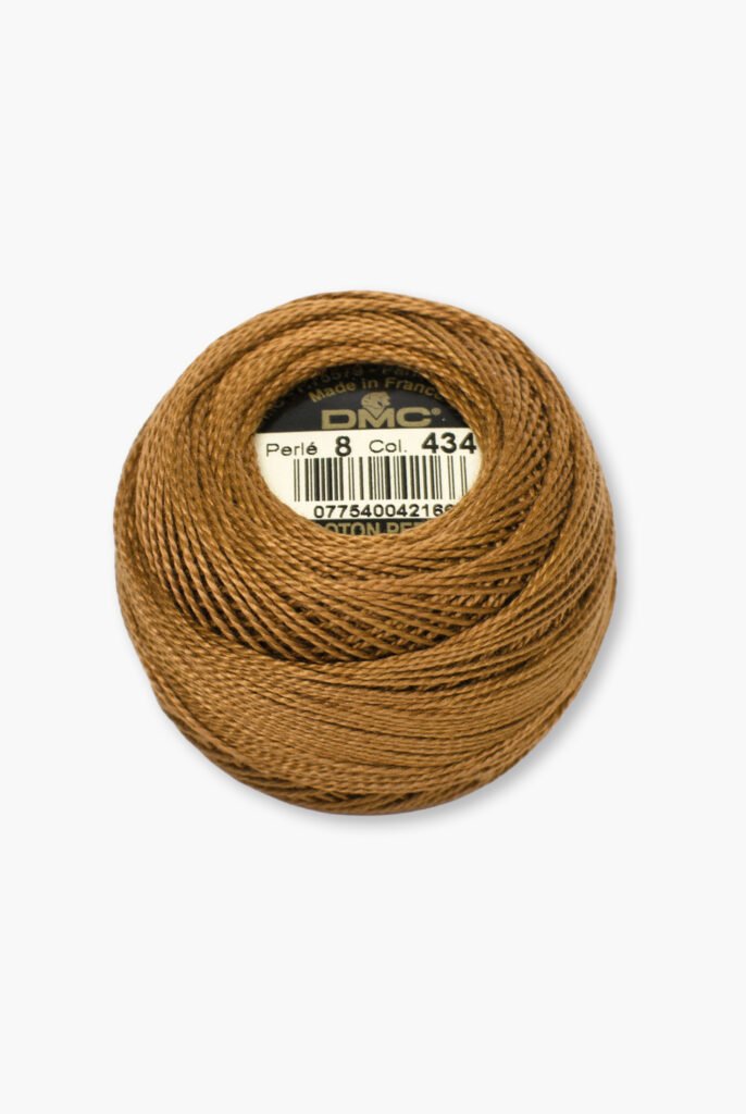DMC Perlé No. 8 – Colore 434 – 100% Cotone – Gomitolo da 10 g