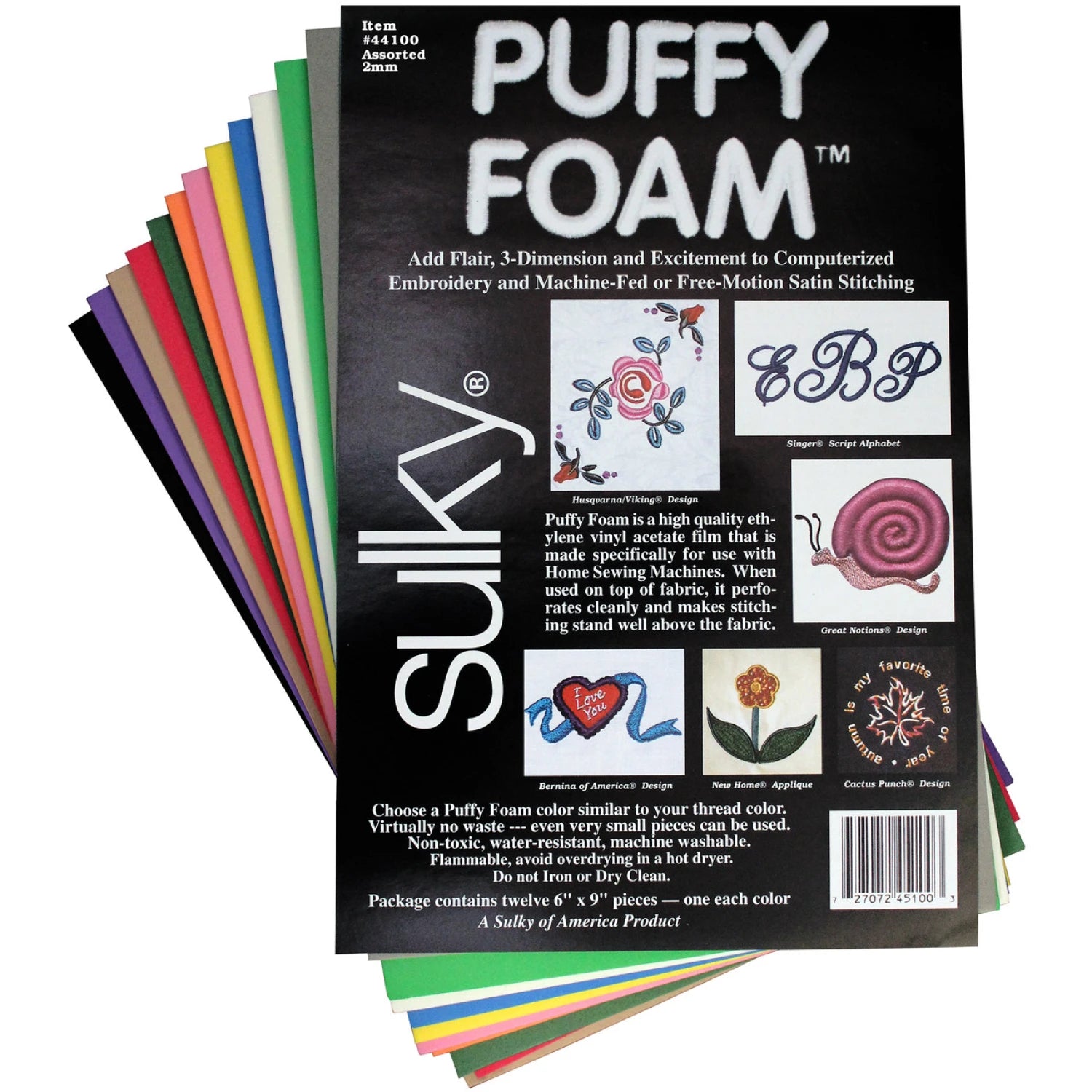 Foam Puffy 2mm 6in x 9in - 12 Color Assortment
