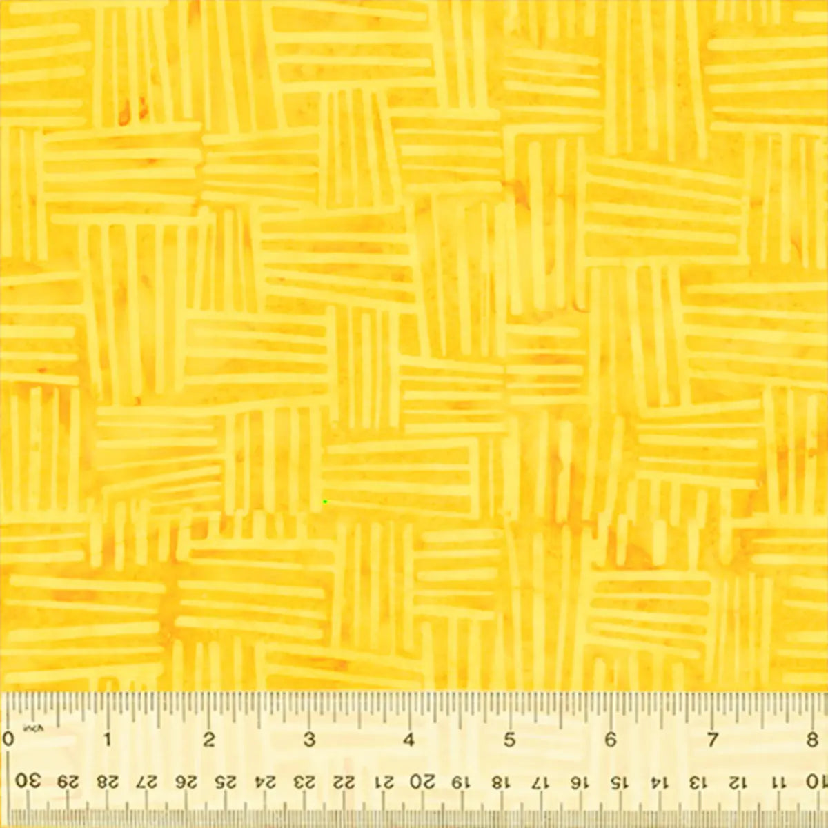 Quiltessentials Splendor Yellow Weave Batik Fabric Yardage