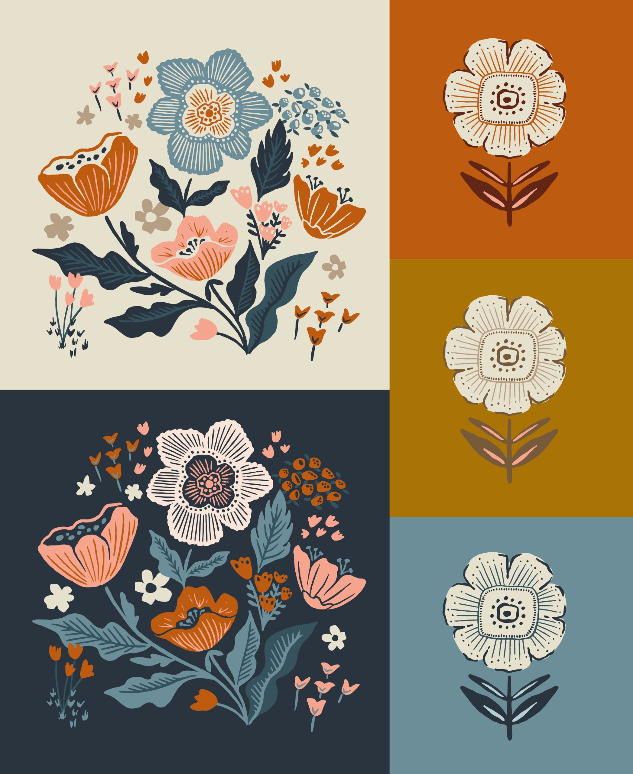 Folk & Lore by Fancy That Design - Coton Panel - Moda
