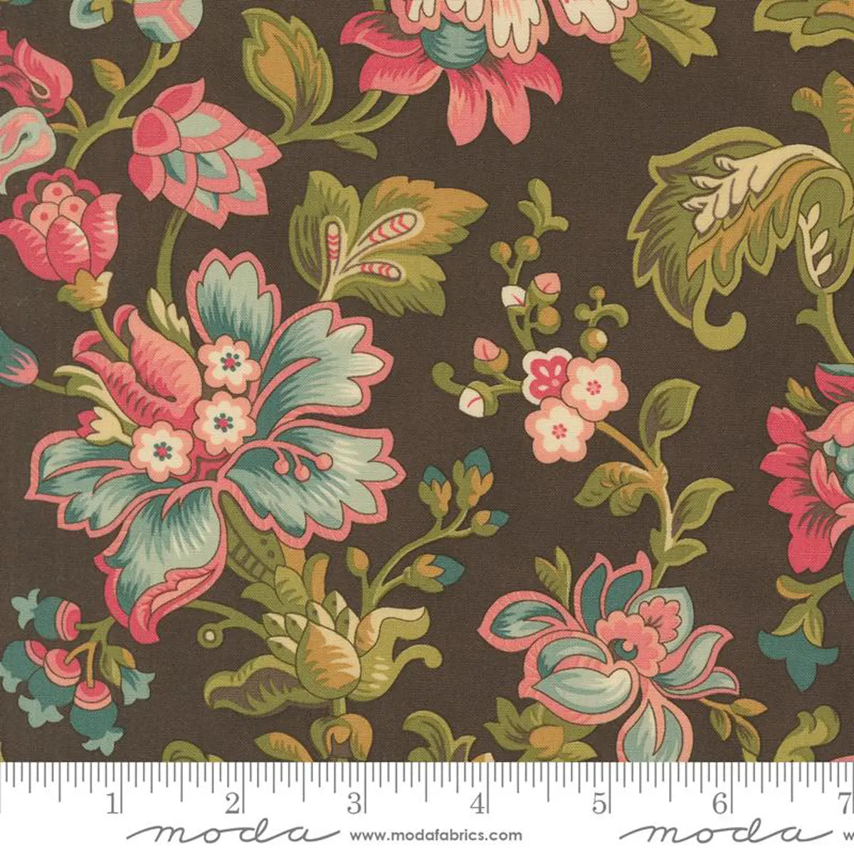 Collections for a Cause Unity Chocolate Garden Florals Fabric Yardage