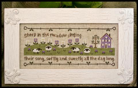 Sheep in the Meadow Cross Stitch Pattern Country Cottage Needleworks