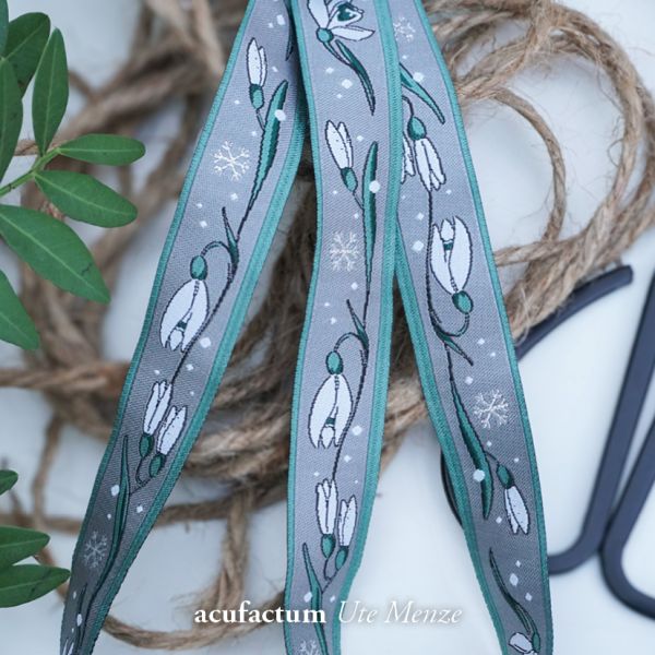 Acufactum Ribbon Snowdrops in Silver