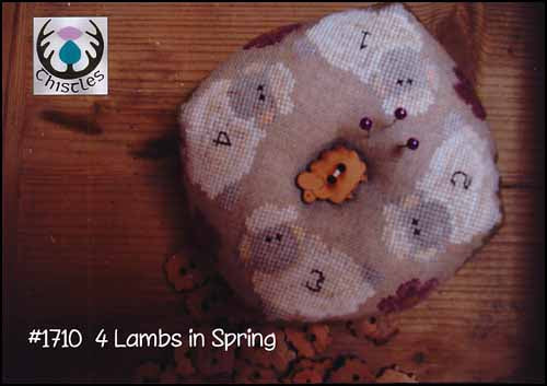 4 Lambs In Spring Cross Stitch Pattern by Thistles