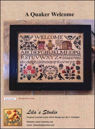 Quaker Welcome Cross Stitch Pattern by Lila's Studio
