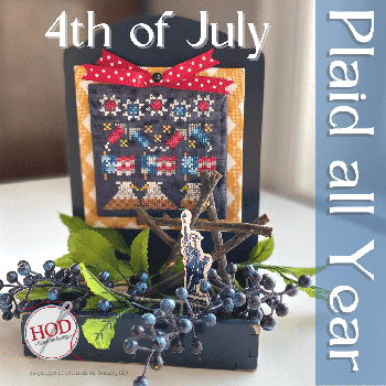 4th of July: Plaid All Year Cross Stitch Pattern by Hands On Design