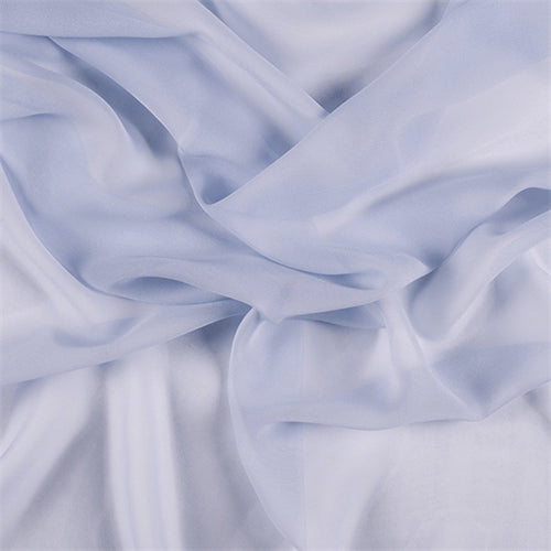 Runway Silks Steel Blue Silk Chiffon Fabric - Reorderable