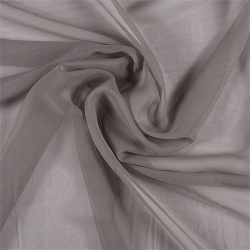 Runway Silks Taupe Wide Silk Chiffon Fabric - Reorderable
