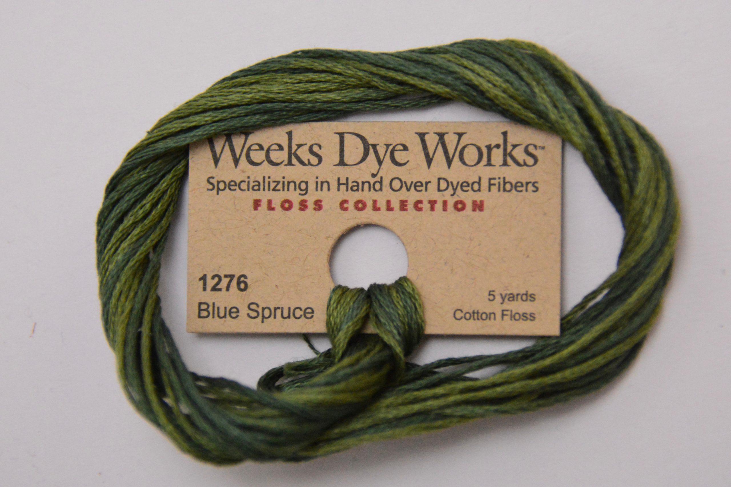 Blue Spruce 1276 Weeks Dye Works 6-Strand Hand-Dyed Embroidery Floss