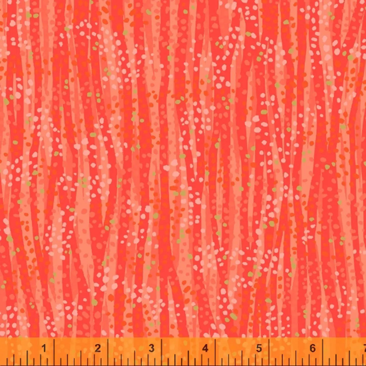 Dewdrop Mandarin Metallic Fabric Yardage