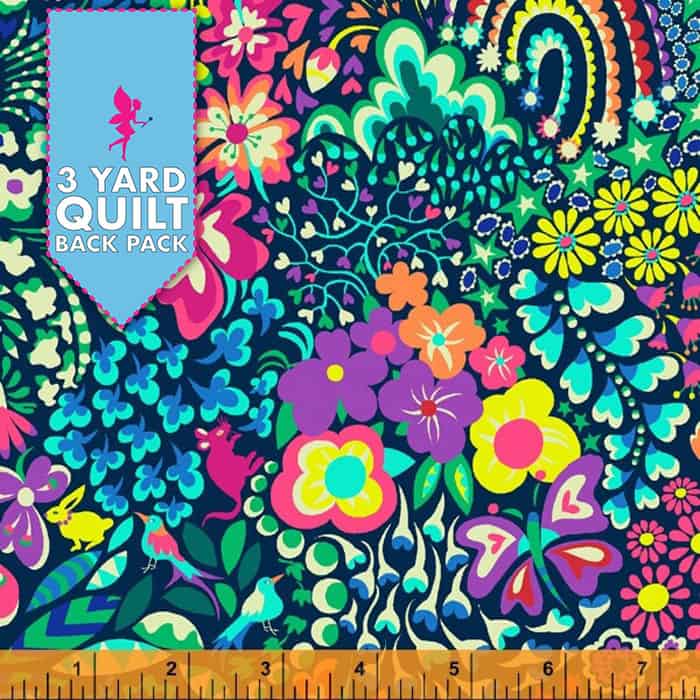 Hide and Seek 108" Wide 3 Yard Quilt Fabric Back Pack