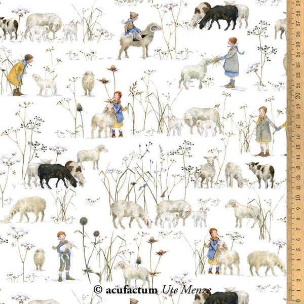 Acufactum Winter Children and Sheep