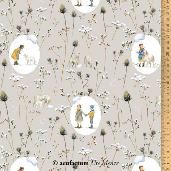 Acufactum Oval Winter Children & Sheep