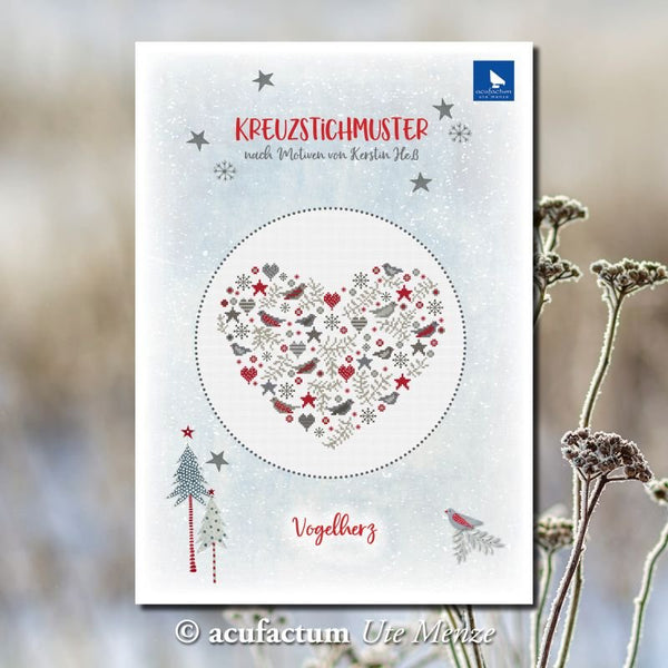 Acufactum Cross Stitch Pattern: Bird Heart