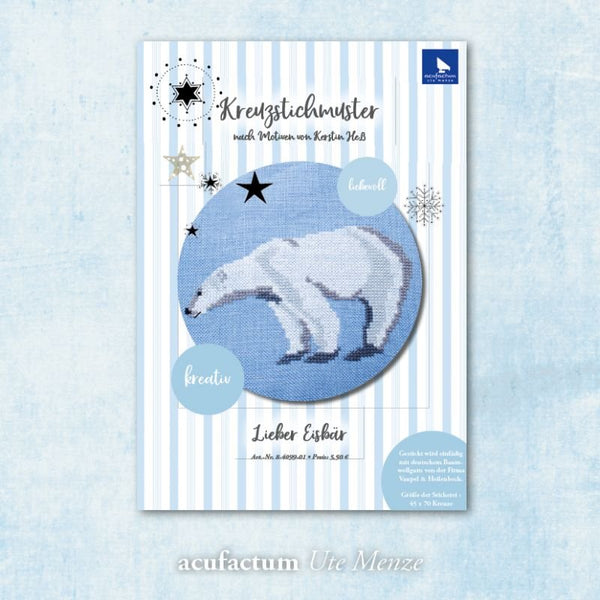 Acufactum Cross Stitch Pattern: Polar Bear
